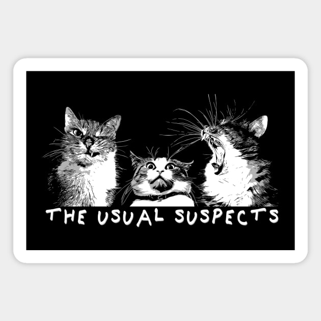 The Usual Suspects featuring Cat Mug Shot Trio Magnet by ZoeysGarage